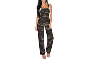 Hybrid & Company Womens Super Comfy Stretch Denim jumpsuit Pants Overalls