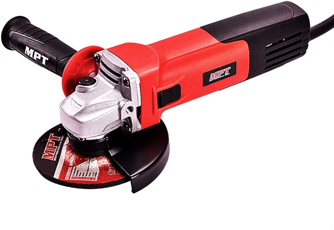 MPT 800W Corded Angle Grinder 125mm Grinding Disc with Auxiliary Handle