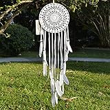 Ricdecor Handmade Indian Real Feathers Dream Catcher Wall Hanging Car Hanging Decoration Ornament (Dia 8