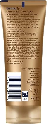 Dove DermaSpa Summer Revived Body Lotion Medium Dark 200ml & Face Cream 75ml Set view 5