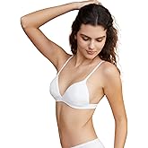 Zoe Jacobs Organic Cotton Bra for Small Breasted Women, Wireless T-Shirt Bra, Seamless Padded Bra for Women