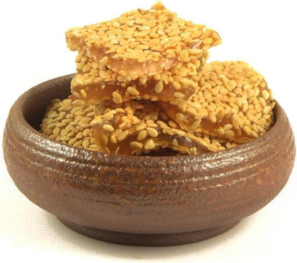 Hunan Specialty: Qianxiangfang Traditional Handmade Sweet and Soft Taste Sesame Sticky Candy Leisure Snacks 250g/8.8oz