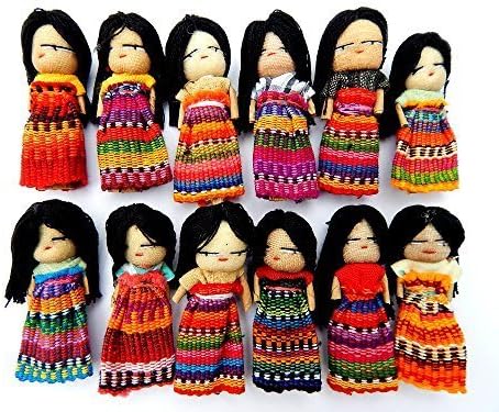 Worry Dolls 12 Guatemalan 2 Inch with Hair