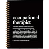 QUICQOD Occupational Therapist Gifts Notebook,Appreciation Graduation Gifts for Occupational Therapist Friend,Black Hardcover Spiral Notebook 5.5x8.3