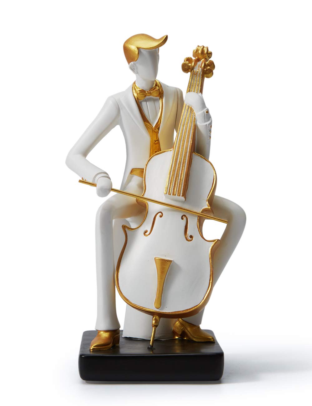 Amoy-Art Music Gifts Decor Piano Statue Sculpture Cello Figurine Modern Home Arts Table Centerpiece Crafts Polyresin Ornament 22cm