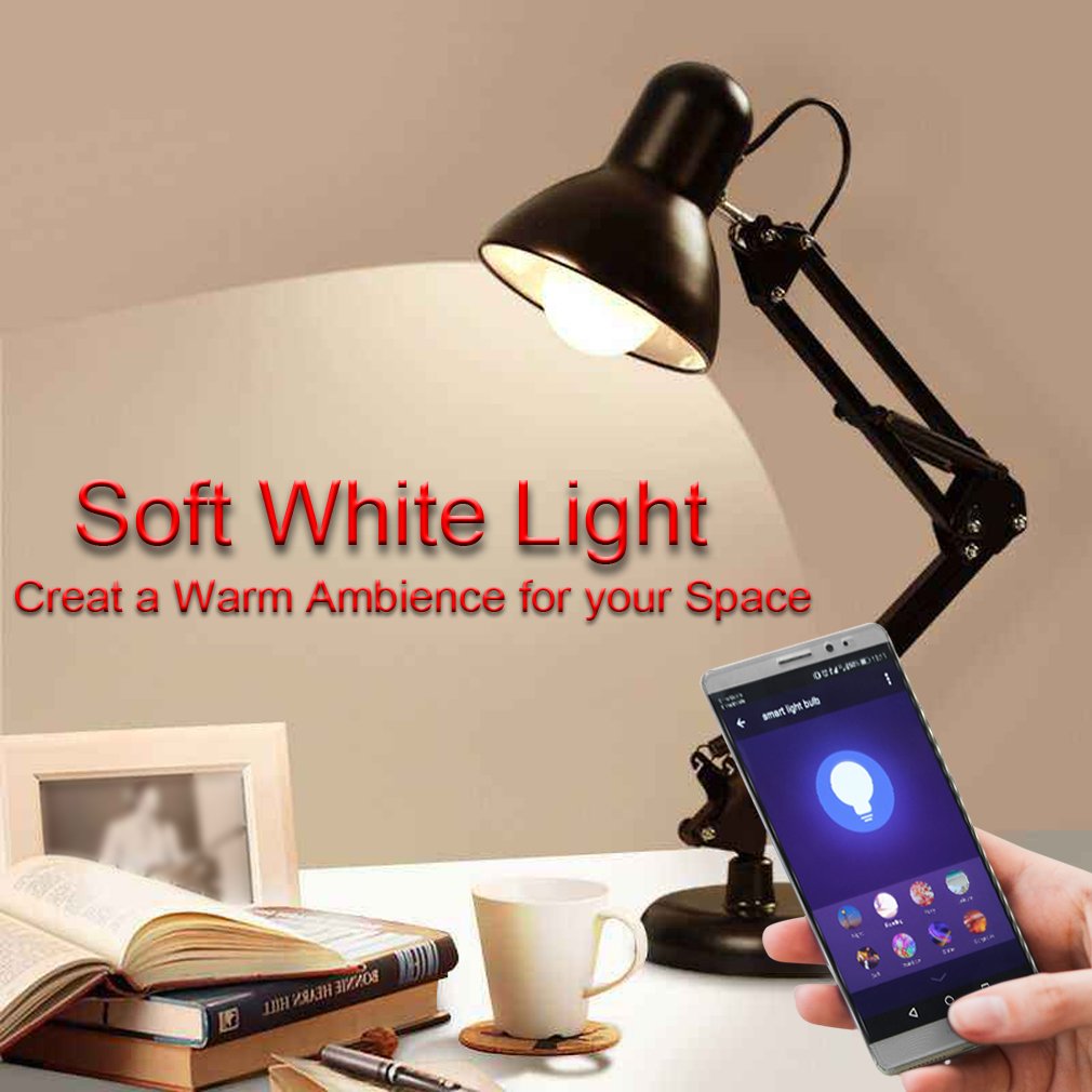 MARRYME Ampoules LED Connectées Wi-Fi E27,7W équivalent 65W Smartphone Télécommande Ampoules Intelligente Compatible avec Google Home/Amazon Echo Alexa Millions Couleurs