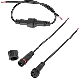 QWORK 5 Pairs IP65 Waterproof 2 Pin Connectors with 20cm 22AWG Cables view 6
