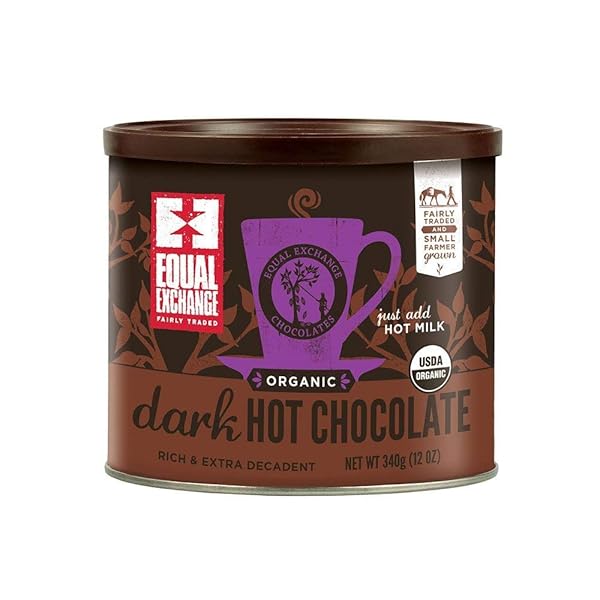 EQUAL EXCHANGE ORGANIC DARK HOT CHOCOLATE, 12 OUNCE