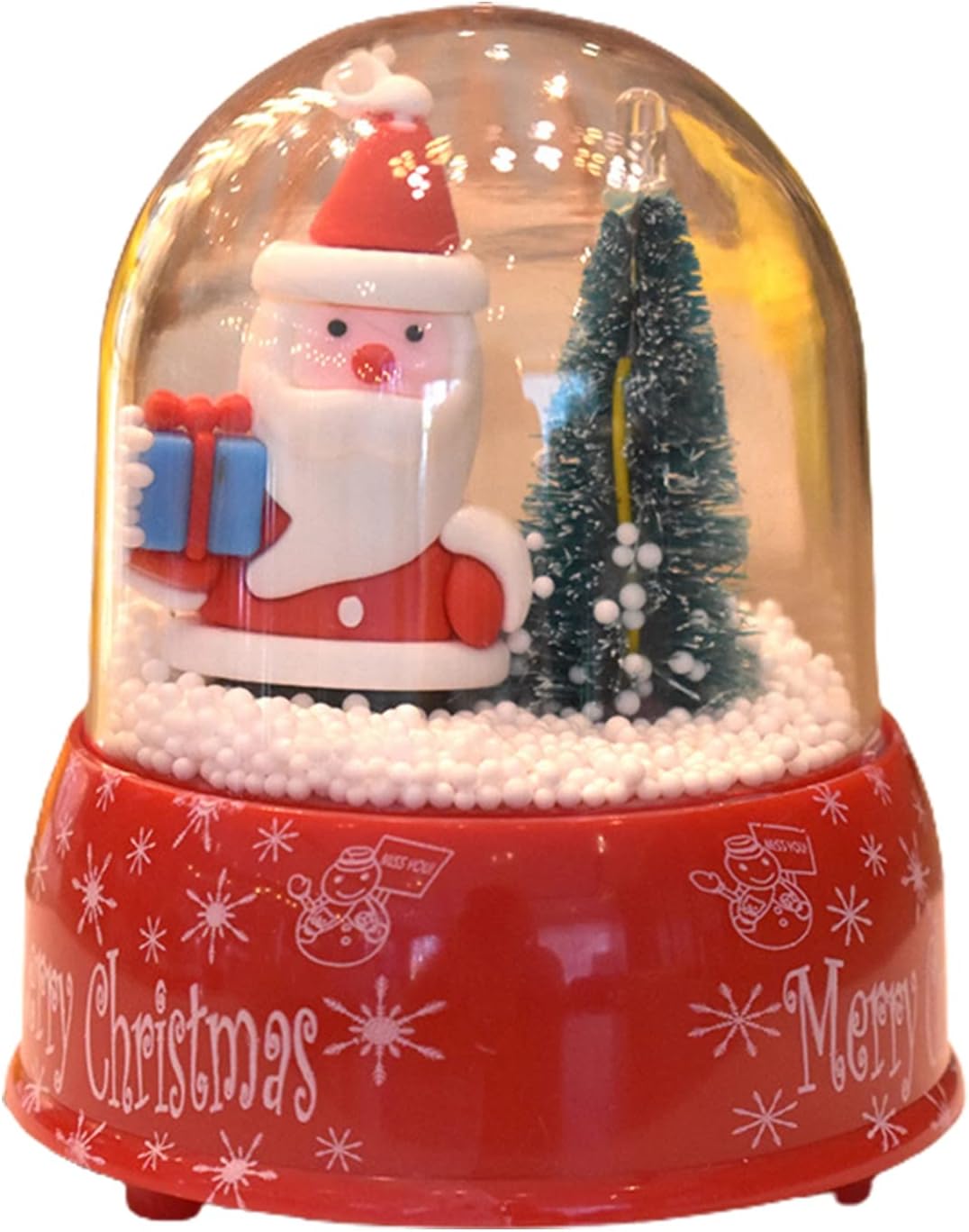 Snow Globes - Galand Christmas Musical Box Snowman Santa Claus Snow Globe Ornament Santa Claus Girl Gift Snowman