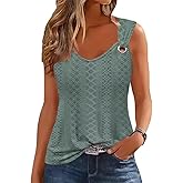 ETCYY Tank Tops for Women 2026 Trendy Summer V Neck Sleeveless T Shirts Spring Clothes Casual Loose Blouses
