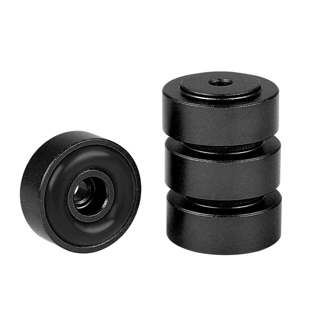 Audio Amplifier Feet, Bewinner 4PCS 20 * 8mm Aluminum Alloy Amplifier Feet for CD Player Audio Speaker Absorb Shock Amplifier Pads Feet Audio Speaker Anti Vibration Feet Pad Stand(Black)