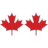Rogue River Tactical 2 Pack Best Red Maple Leaf 5x5 Inch Auto Decal Bumper Sticker Vinyl for Car Truck Van RV SUV Boat Window Locker Canadian Canada