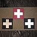 Bundle 3 Pieces - Reflective Medic Red Cross EMS EMT MED Tactical Patch Hook-Fastener Backing 2x2 inch