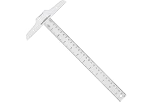 Coopay T Square Ruler, T Shape Ruler Junior T-Square Plastic Transparent T-Ruler for Drafting and General Layout Work, 12 Inc
