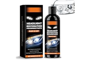 Tasunte Car Headlights Restoration Kit, 2025 New Headlight Stain Remover Polishing Paste, Repair with Scratch Removal, Headlight Polish Cleaner for Yellow Lights Long-Lasting Clarity