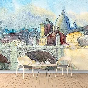 Wall Murals for Bedroom Watercolor Painting Removable Wallpaper Peel and Stick Wall Stickers - 66x96 inches