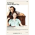 shitou 10 Things I Hate About You Poster Classic Retro Movie Posters Cool Wall Decor Art Print Canvas Posters for Room Aesthetic Decor Gifts Unframe:12x18inch(30x45cm)
