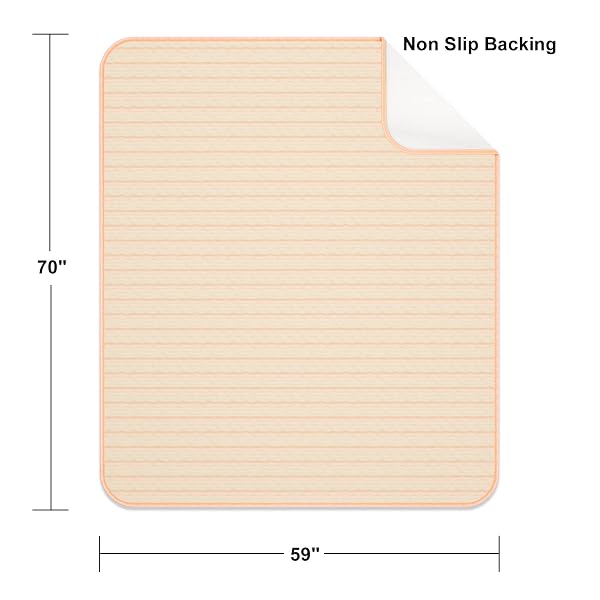 KING SIZE BED PADS FOR INCONTINENCE WASHABLE WATERPROOF, 71″ X 59″ (PACK OF 1) – REUSABLE EXTRA LARGE COLORED COTTON PEE PADS FOR ADULTS, ELDERLY, PET, 4-LAYER UNDERPADS FOR SOFA,FURNITURE -KELISITING
