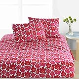 Marimekko Unikko Sheet Set, Queen, Red