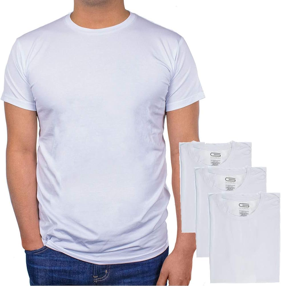 Men’s 3-Pack Crew Neck Super Soft Undershirts - Lightweight, Breezy, Classic Fit at  Men’s Clothing store
