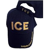 CrazyCoolBuys ICE 3D Black & Gold Embroidered Hat Baseball Style Ball Cap