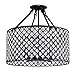 Edvivi Marya 4-Lights Oil Rubbed Bronze Round Shade Crystal Semi Flushmount | ORB | Glam Lighting