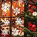 Snowflake Window Clings for Glass Windows Christmas Decorations, White Snowflakes Window Decals Reusable, Winter Snowflake Decals Window Cling, Snow Christmas Decor Gift for Kids [10 Sheets, 200+pcs]