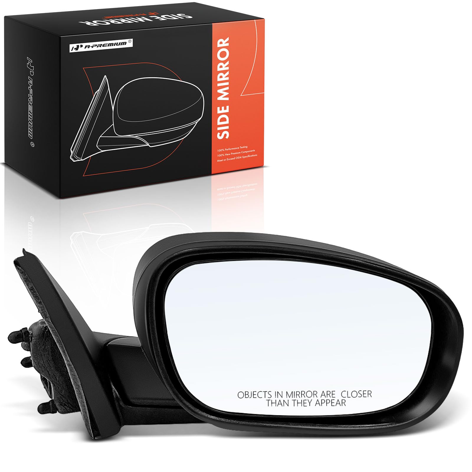 Photo 1 of A-Premium Passenger Side Power Door Mirror - Compatible with Dodge Charger 2006-2007, Magnum 2005-2008 & Chrysler 300 2005-2008 - Heated Manual Folding Black Outside Rear View Mirror