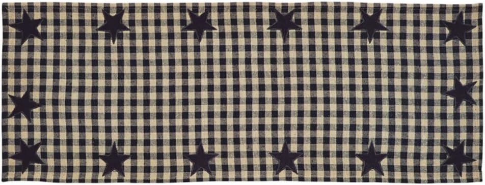 Best country table runner black stars