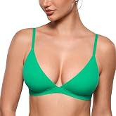 INLYRIC Women's Unlined Triangle Bralette | Ultra-soft, No Padding, Wirefree, Dual-layer, Plunge, Seamless, Pull-on, Adjustable Straps, Sexy, Comfortable