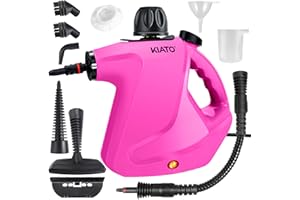 Kiato Handheld Steam Cleaner, 10 in 1 Handheld Steamer for Cleaning, Upholstery Steam Cleaner for Surface Cleaning Home, Sofa, Car, Office (Purple)