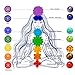 poppee The Chakras Bangle Natural Stone Budhi Seed Mala Handmade Tibetan Buddhist Prayer Beads Bracelet Bangle for Yoga Men and Women with Gift Box (Set of 2 7 Chakras (1))