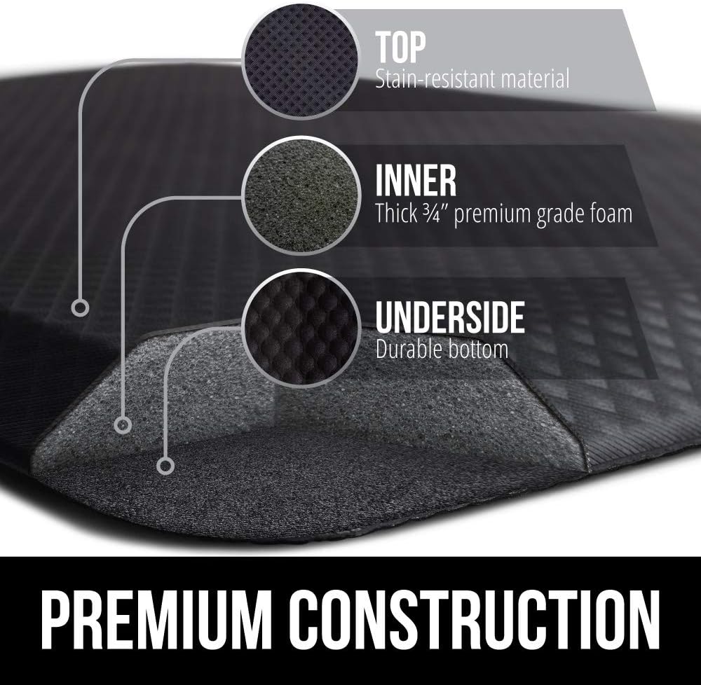 Kangaroo Original Standing Mat Kitchen Rug, Anti Fatigue Comfort Flooring, Phthalate Free, Commercial Grade Pads, Ergonomic Floor Pad, Rugs for Office Stand Up Desk, 32x20, Wood: Kitchen & Dining