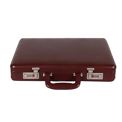 Hyatt Faux Leather Briefcase. (Brown)