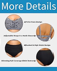 Tempt Me Women Plus Size High Waisted Bikini Set