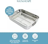 KitchenCraft Roasting Tin with Rack Stainless Steel 43 x 31 cm 5.5L view 3