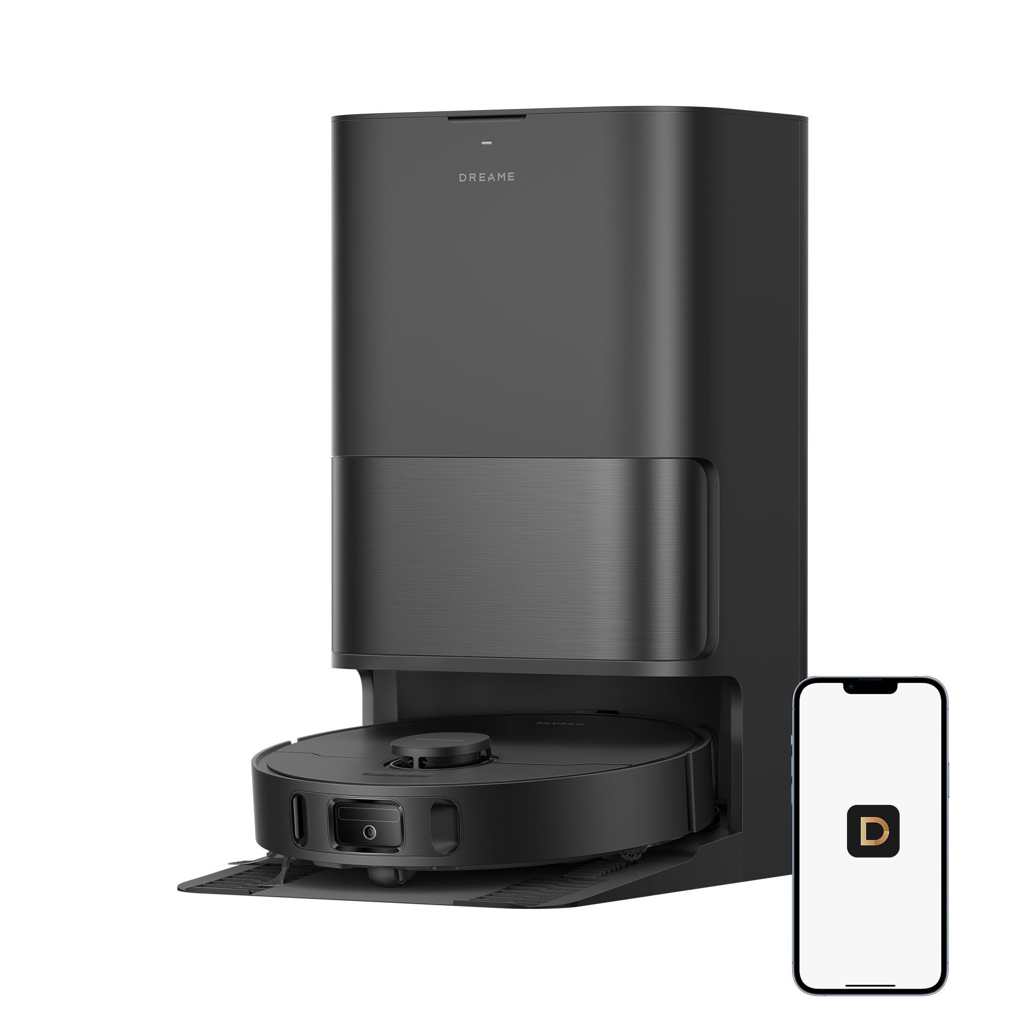 DREAME D30 Ultra Robot Vacuum and Mop, 25,000Pa Powerful Suction, All-in-One Base Station with 100 Days Auto-Empty, MopExtend Tech for Edge Cleaning, Smart Obstacle Avoidance, Black