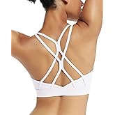RUNNING GIRL Sports Bras for Women,Strappy Crisscross Back Padded Low Impact Running Sports Bra with Removable Cups