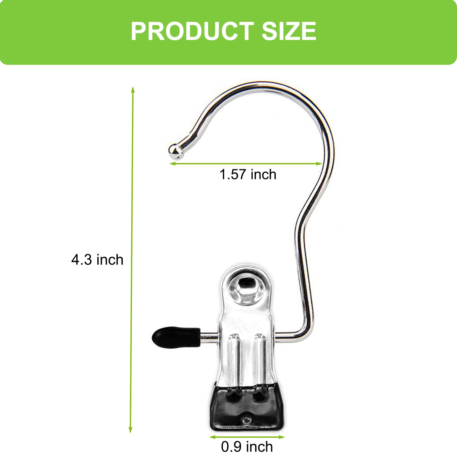 Boot Hangers Clips, 16 Pack Laundry Hooks Hanging Clips Clothes Pins Closet Hanger Organizer Clamps Socks Towel Clips Heavy Duty Clothespins Bulk Hanger Clips for Closet Travel Pants Socks Handbags