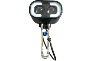 Ebike Headlight 36V-48V with Horn and 3/4 Pin Waterproof Connector LED Front Light for Night Riding Mountain Bike E-Scooter H