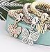 weel Unique Women's Butterfly Diamond Chain Bracelet & Bangle