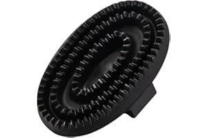 YOUVEN Rubber Curry Comb with Handle, Horse Grooming Brush & Shampoo Brush for Dogs, Cats & Horses, Shedding Curry Comb for Short & Long Hair, Pet Bathing & Shower Supplies