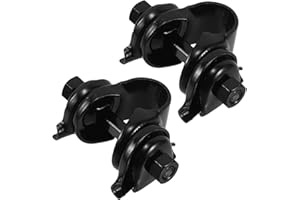 Milisten 2pcs Bicycle Seat Post Clamps Steel Quick Release Bike Saddle Conversion Bracket with Buckle Snap Fixing Clip for Mo