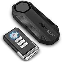 Fosmon Anti Theft Burglar Bike Alarm with Remote, Waterproof Vibration Triggered Battery Operated Loud 113dB Wireless Siren f