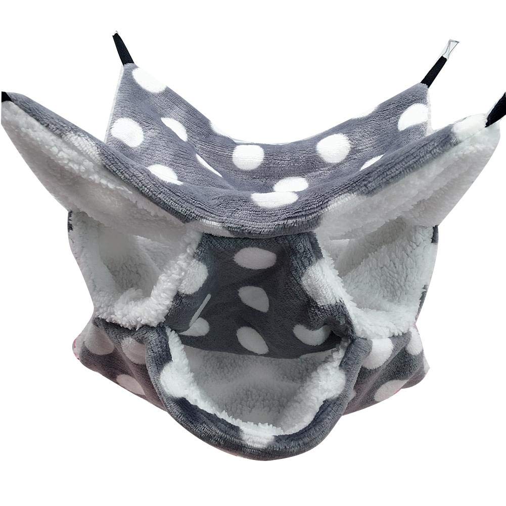 Fluffy Lined Hammock, Comfortable Pet Rat Cat Hammock Cage Hanging Bed,3 Layer Pet Hammock Bed, Warm Hanging Bed For Ferret/Squirrels/Chinchillas/Hamster/Other Small Animals