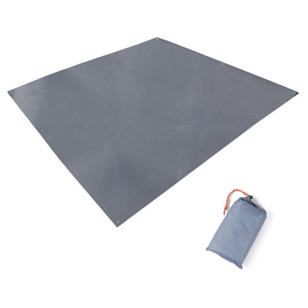 TRIWONDER Tent Tarp Tarpaulin Waterproof Hammock Rain Fly Camping Tarp Shelter Footprint Groundsheet Sunshade Mat for Hiking Backpacking Beach Picnic (01 Grey, 2.15 x 2.15 m)