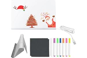 LED Drawing Board for Kids | LED Doodle Board with 7 Quick-Drying Pens for Toddler | Luminous Writing Pad for Home Kindergart