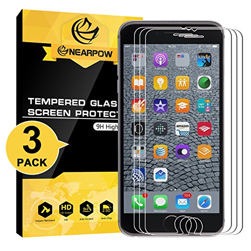 [3 Pack] iPhone 6S Plus / 6 Plus 5.5" Screen Protector, Nearpow&reg; [3D Touch Compatible - Tempered Glass] Screen Protector with [9H Hardness] [Crystal Clear] [Bubble-Free Installation] [Scratch Resist]