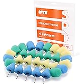 Mini Buffing Polishing Pads, 30Pcs Mini Detail Polishing balls Use On Rotary Tools,Cordless electric drill, Small area Polisher Tool for Tight Area Detailing Polishing Waxing And Sealing Glaze -MNPC30