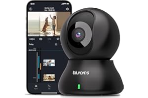 blurams Security Camera, 2K Indoor Camera 360° Pet Camera for Home Security with Phone App, Motion Tracking, 2-Way Audio, IR Night Vision, Siren, Compatible with Alexa & Google Assistant(2.4GHz ONLY)